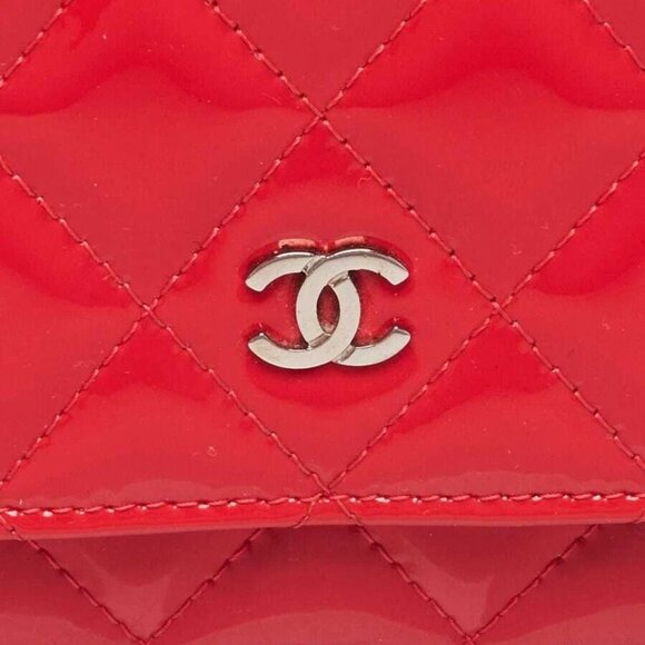 Chanel Pink Quilted Patent Leather Classic WOC Clutch Bag - Picture 4 of 12